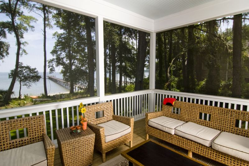 Large Screened Porch with Seating Area